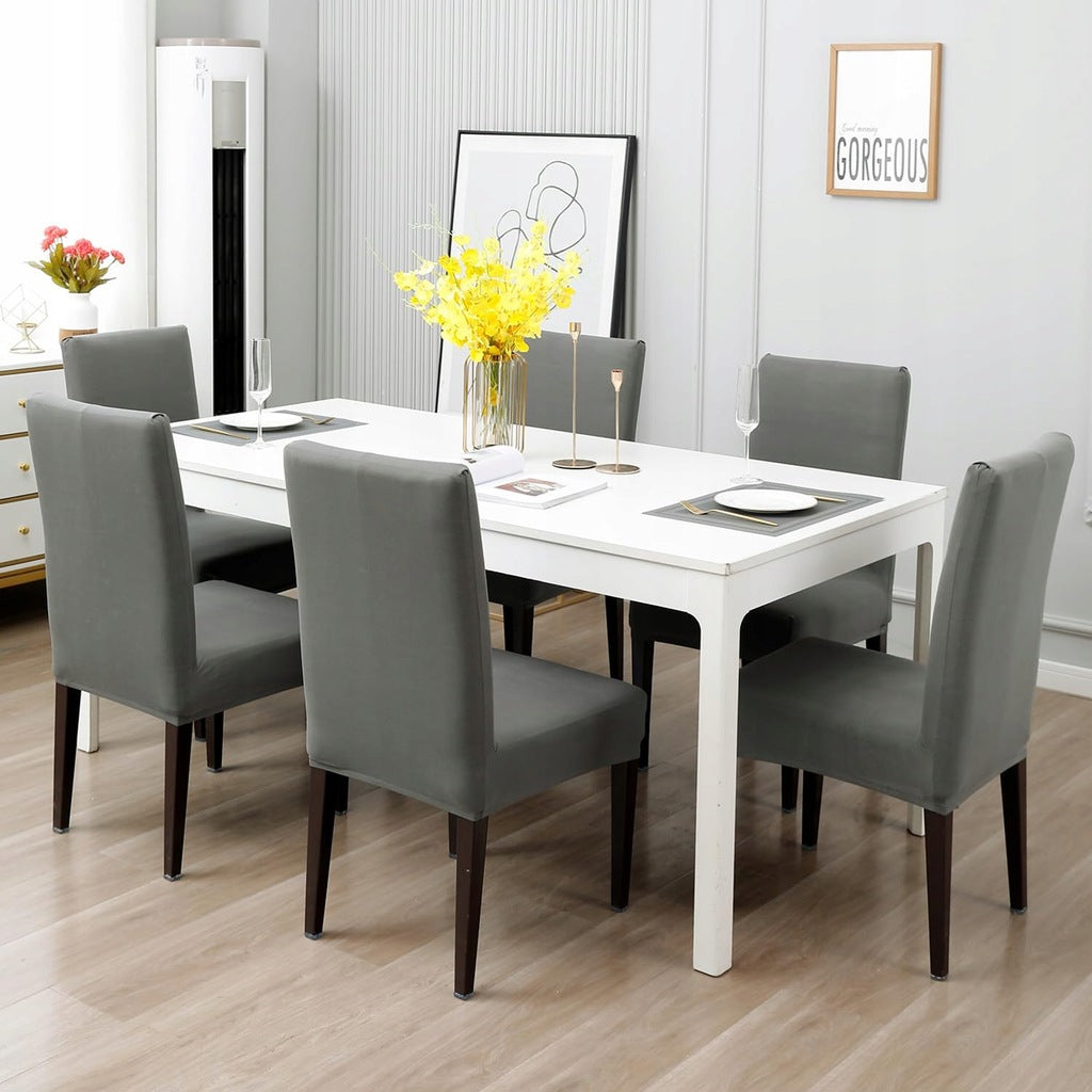 Pokrowiec na krzesło z gumką szary 1szt.