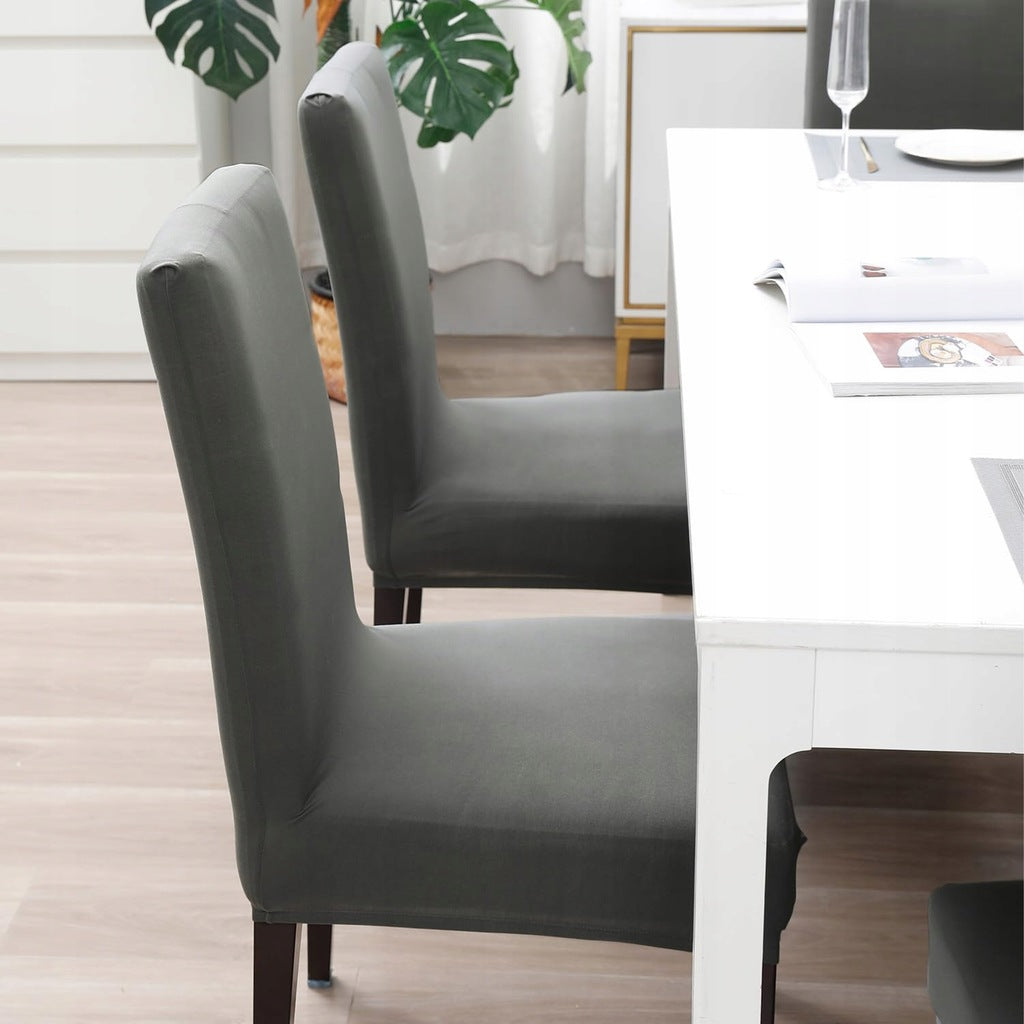 Pokrowiec na krzesło z gumką szary 1szt.