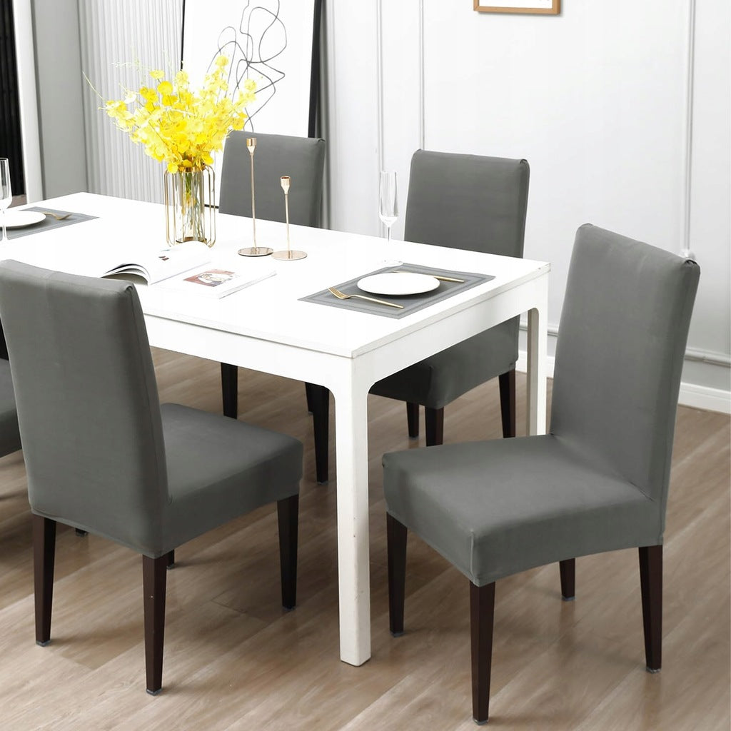 Pokrowiec na krzesło z gumką szary 1szt.