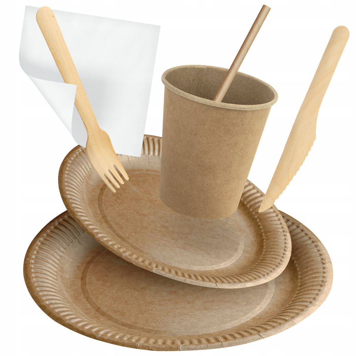 Zestaw naczyń jednorazowych dla 30 osób NA GRILLA