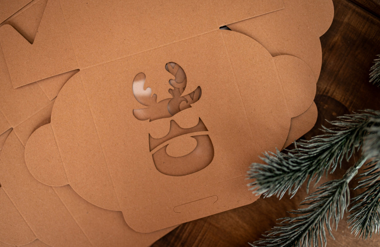 Zestaw świątecznych pudełek brązowych 10 szt