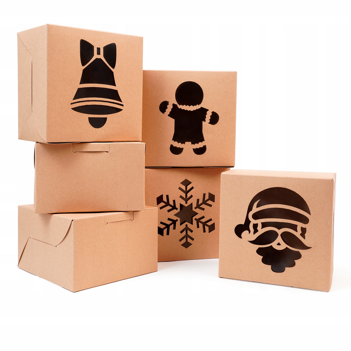 Zestaw świątecznych pudełek brązowych 10 szt