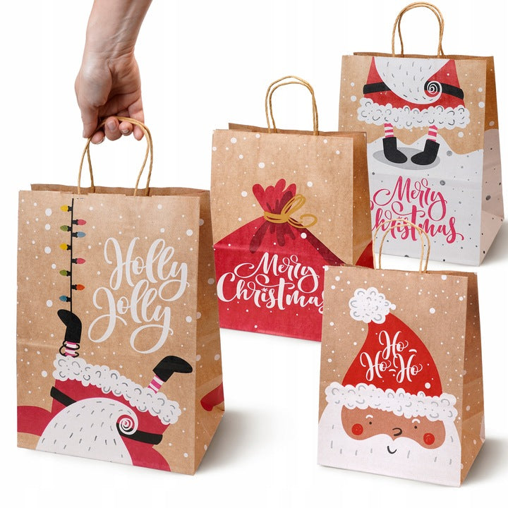 Zestaw świątecznych toreb papierowych 12 szt. Merry Christmas
