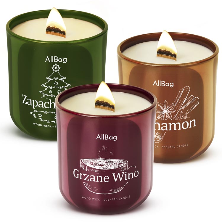 Świece sojowe zapachowe zestaw 3 szt.