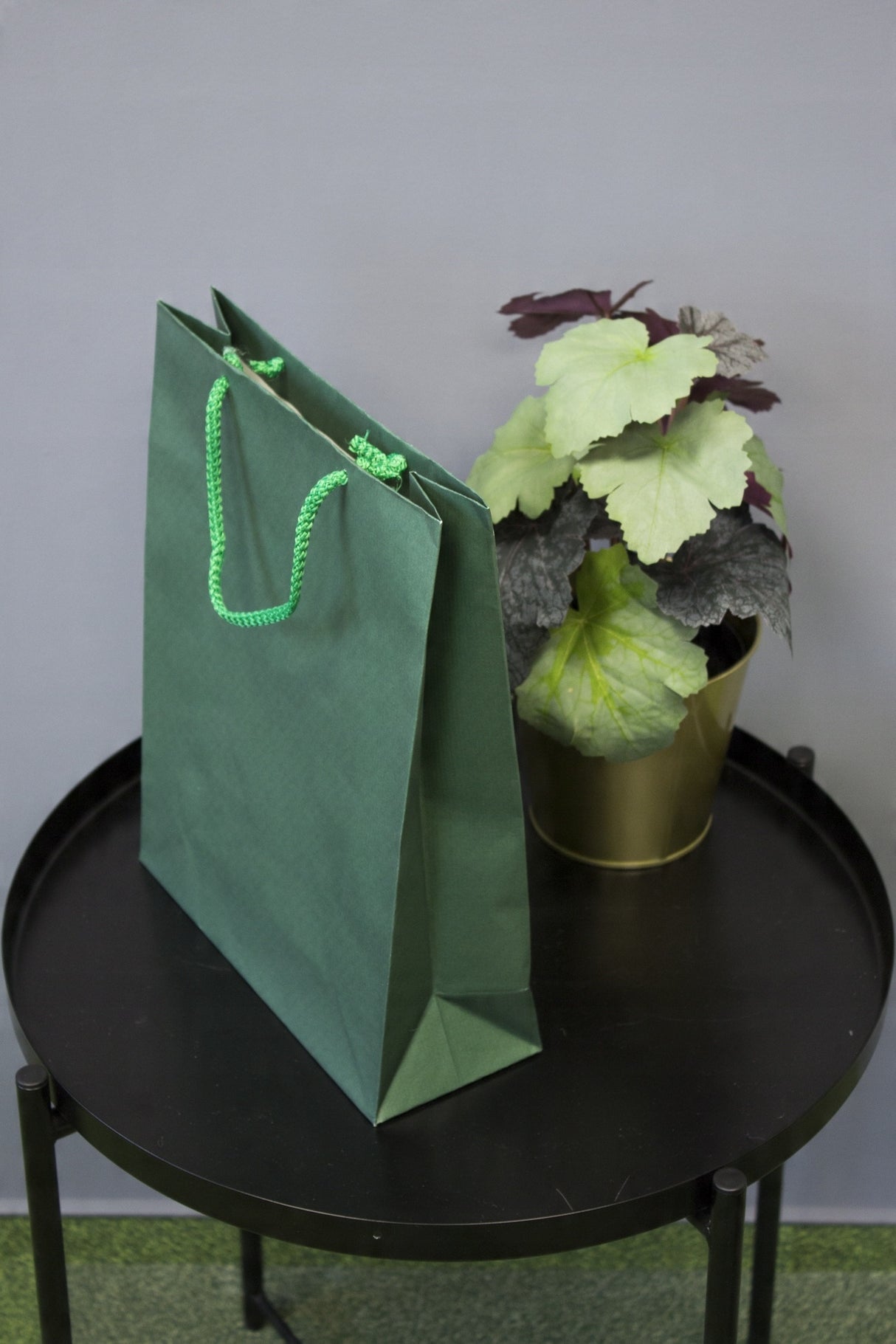 Torba papierowa ECO prestige 240x90x320mm Ciemnozielona