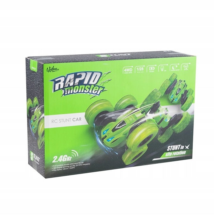 Zielony samochód 360° zdalnie sterowany 4x4