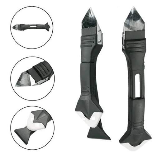 Skrobak do usuwania silikonu i fug + 5 wymiennych końcówek