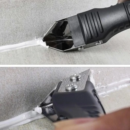 Skrobak do usuwania silikonu i fug + 5 wymiennych końcówek