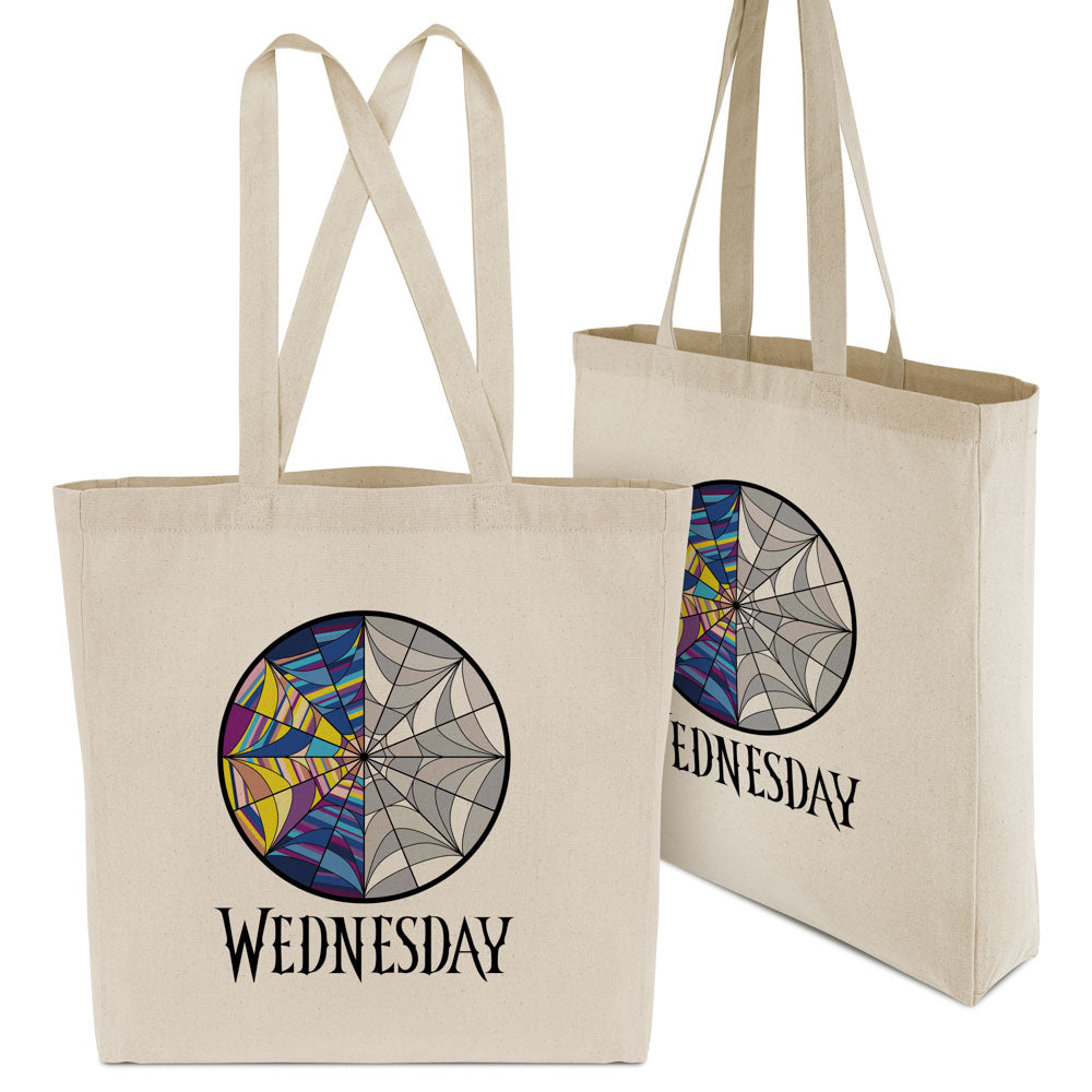 Torba bawełniana WEDNESDAY ADDAMS PAJĘCZYNA ECRU