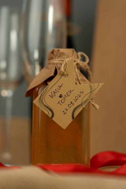 Winietki bileciki do prezentów FALE LINIE 10szt.