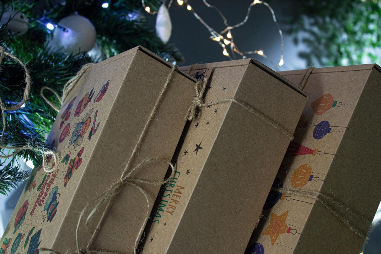 Kartony świąteczne prezentowe ZESTAW 3szt. MERRY CHRISTMAS