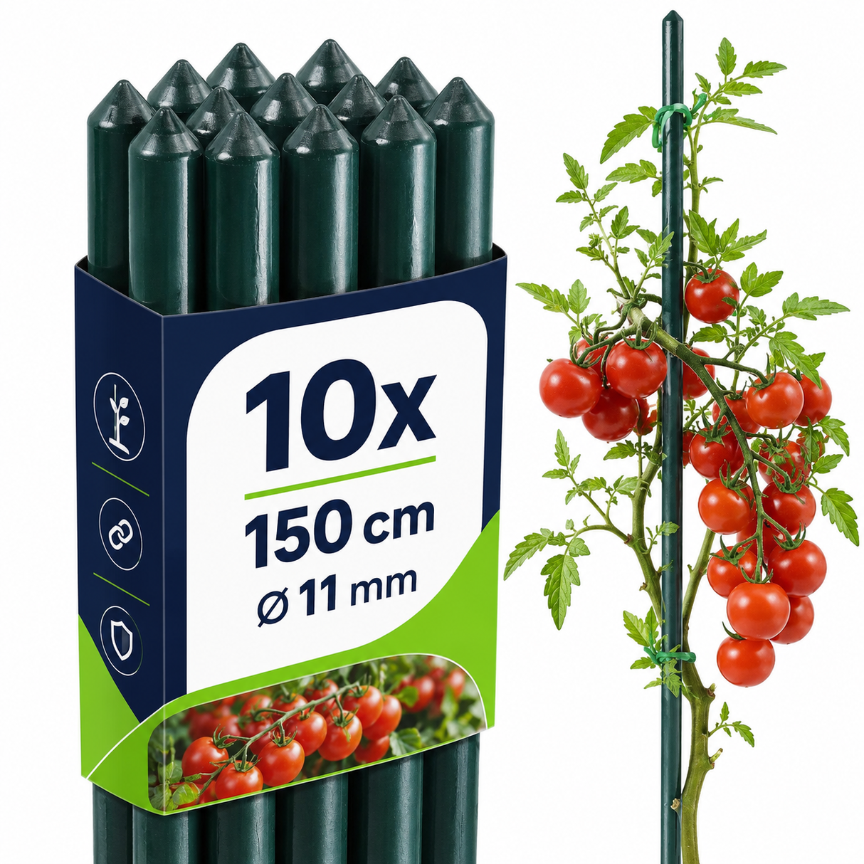 Tyczki ogrodowe do roślin 10 szt. 150cm