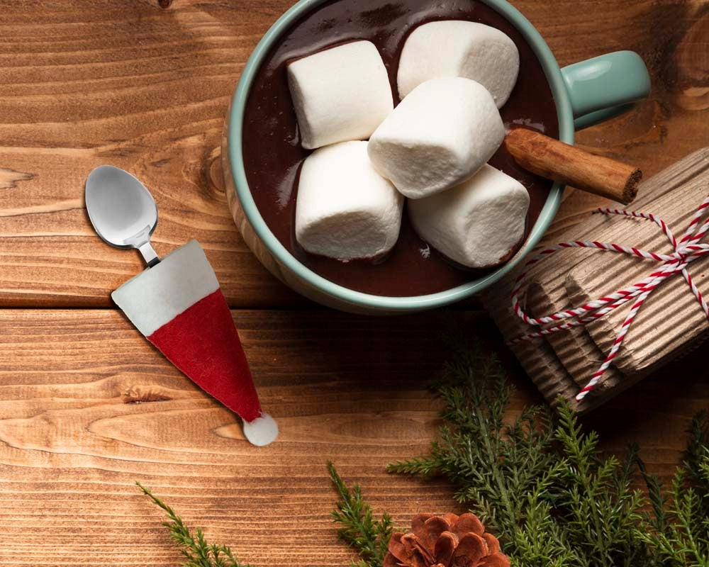 Czapeczki Mikołaja Etui Pokrowce dekoracyjne MINI 10szt.