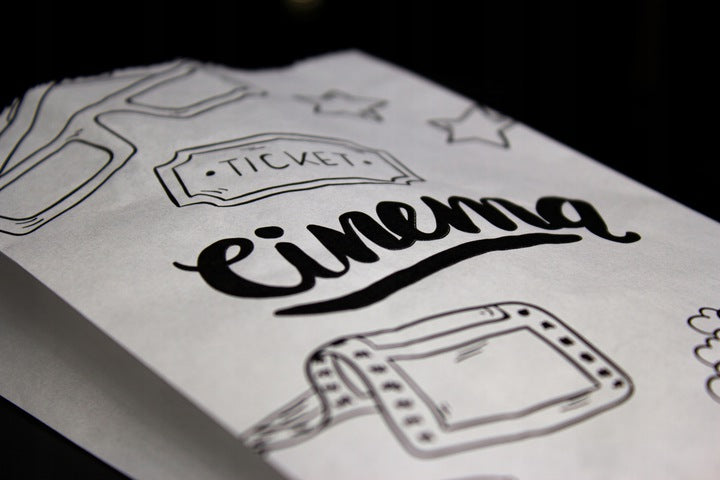 Torba fałdowa 120x210mm z nadrukiem Cinema 100szt.