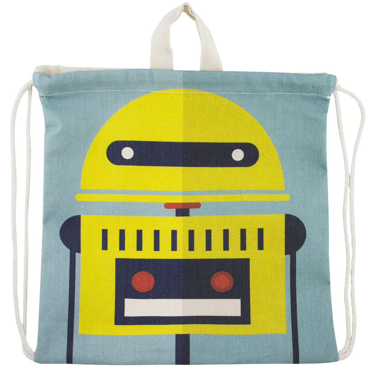 Plecak worek bawełniany z nadrukiem Robot Żółty
