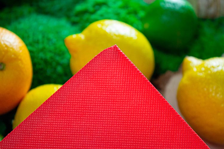 Torba polipropylenowa czerwona 360x420mm Uchwyt: 70cm