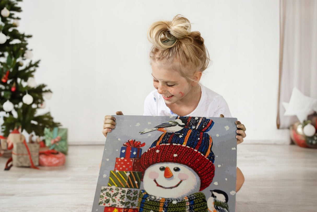 Malowanie po Numerach Bałwan 40x50 cm