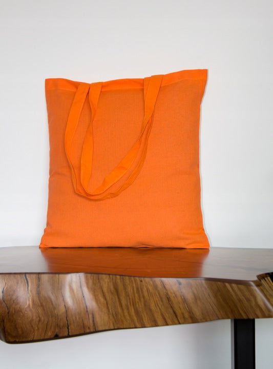 Torba bawełniana 380x420mm Pomarańczowa Uchwyt: 70 cm