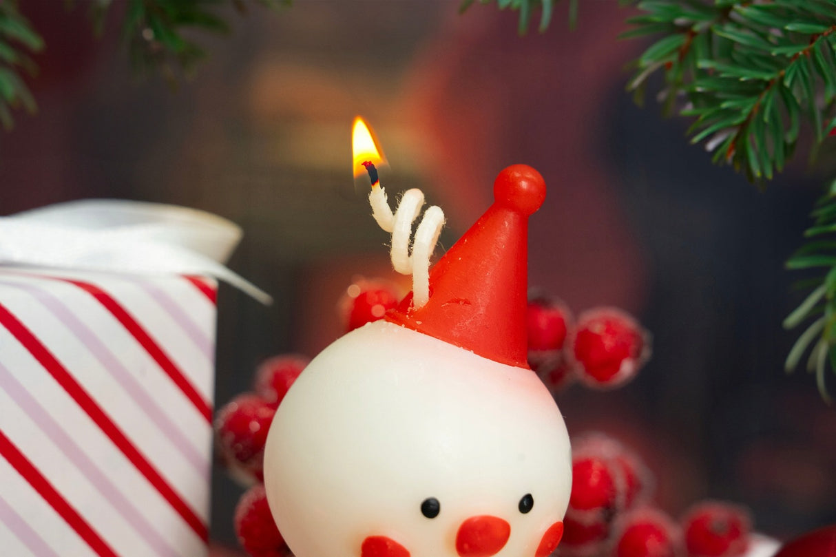 Świece zapachowe świąteczne Bałwan Choinka Piernik Renifer 4 szt.