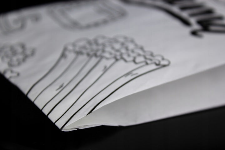 Torba fałdowa 120x210mm z nadrukiem Cinema 100szt.