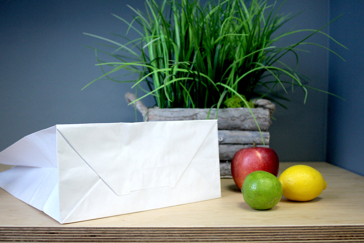 Torba papierowa 350x180x440mm z uchwytem skręcanym Biała