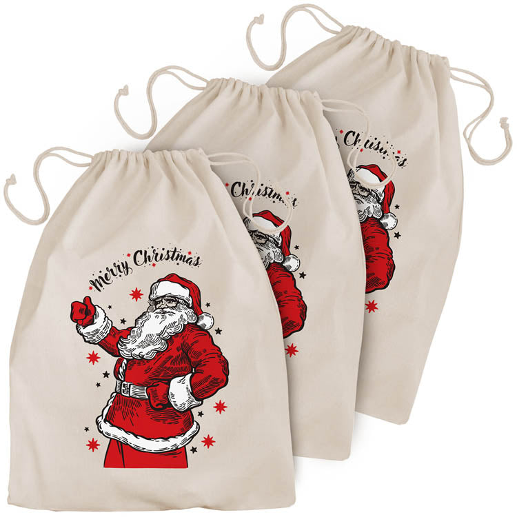 Worek świąteczny MIKOŁAJ 30x45cm