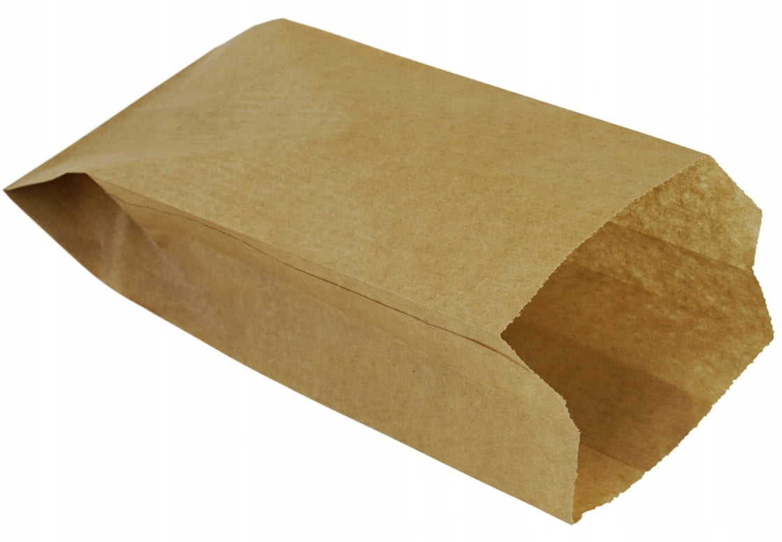 Torebka fałdowa 70x170 Brązowa 250szt.