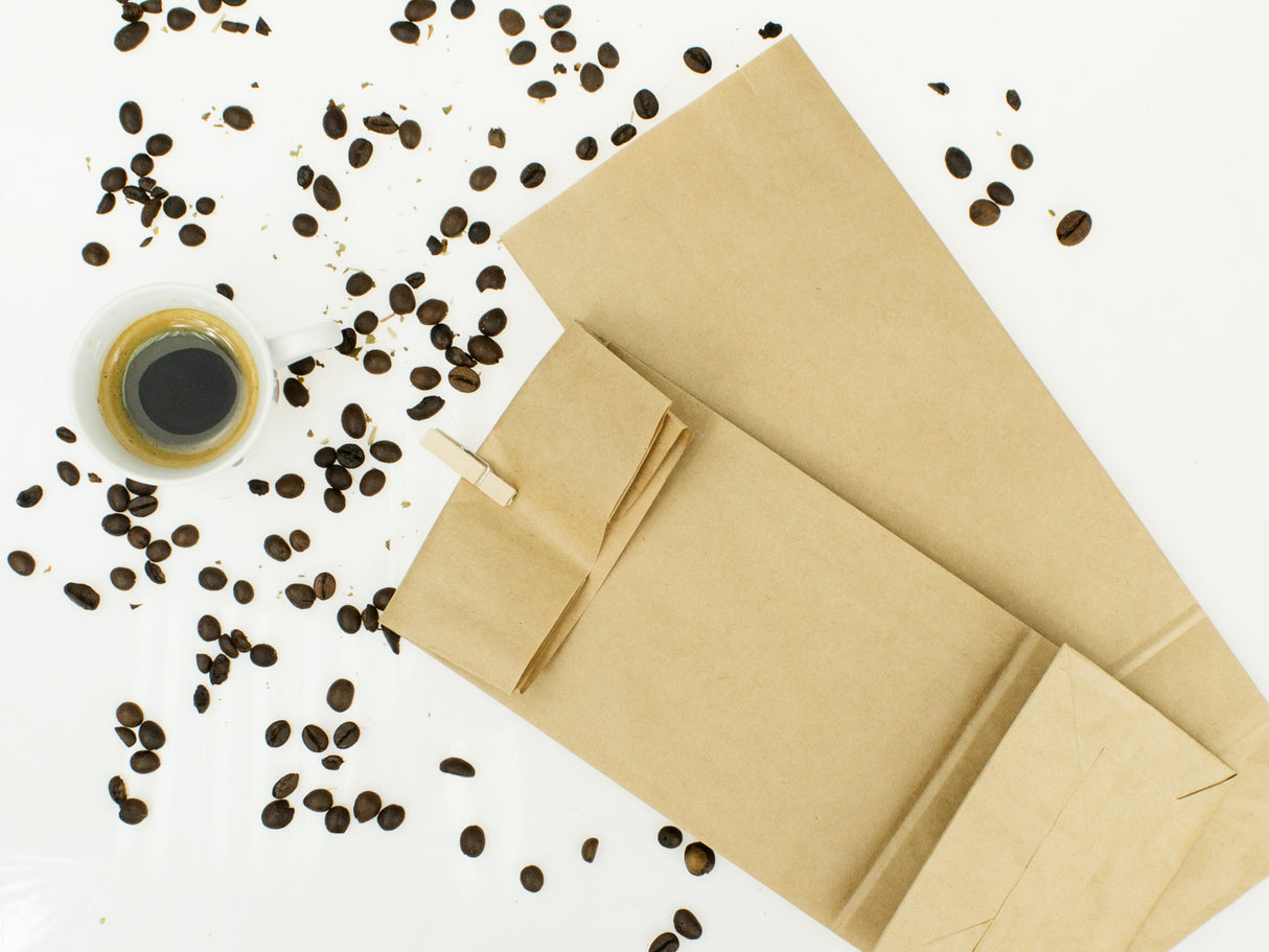 Torba papierowa klockowa 100x70x260mm Brązowa