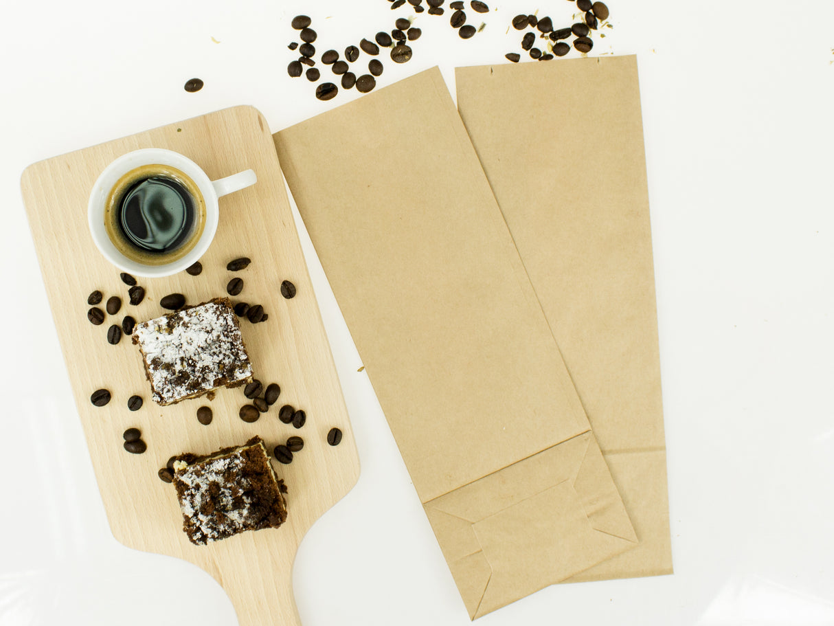 Torba papierowa klockowa 100x70x260mm Brązowa