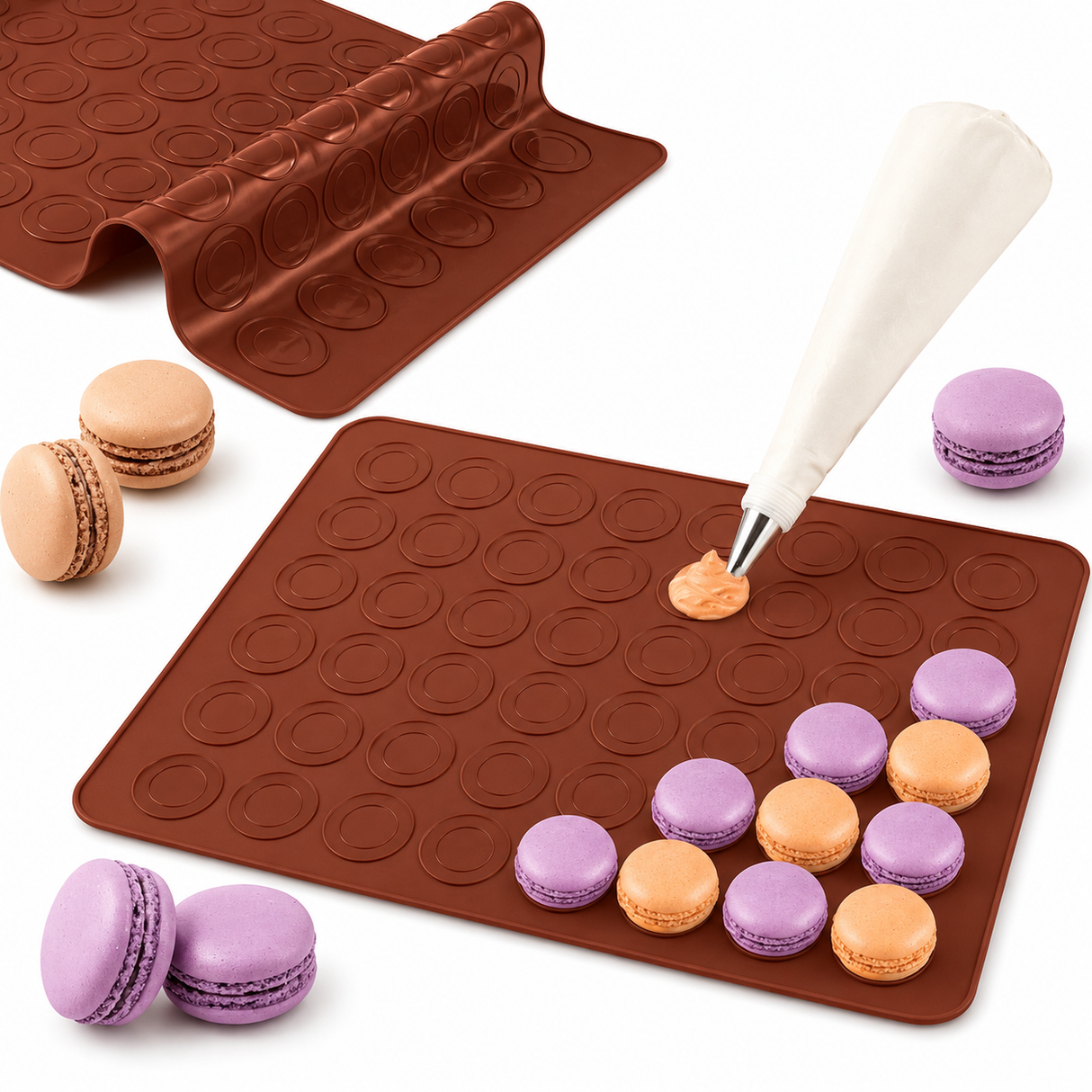 Covoraș din silicon pentru prăjituri macaroon 39x29x0,3 cm