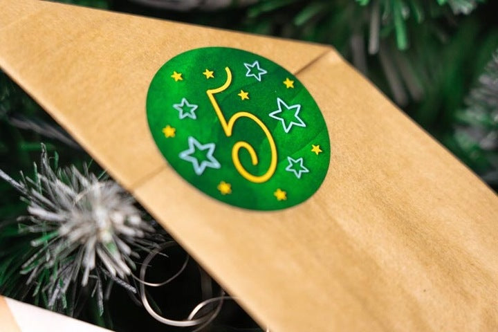 Naklejki świąteczne ozdobne adwentowe 24szt.