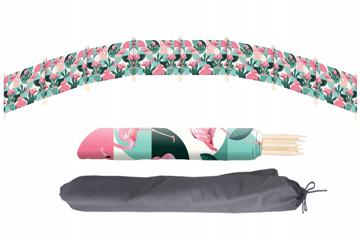 Parawan plażowy 8M FLAMINGI