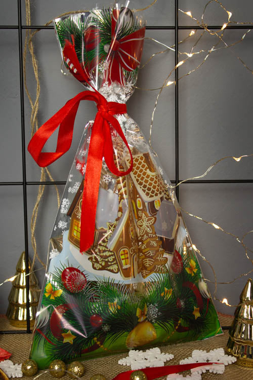 Worki celofanowe świąteczne folijki RÓŻNE WZORY 5szt.