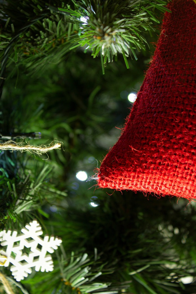 Worek na prezenty jutowy czerwony 30x42cm MERRY CHRISTMAS