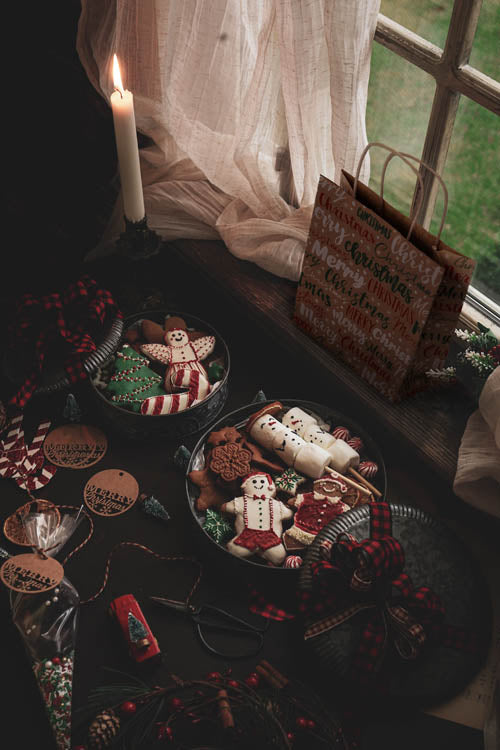 Torba papierowa świąteczna 180x80x220mm Merry Christmas