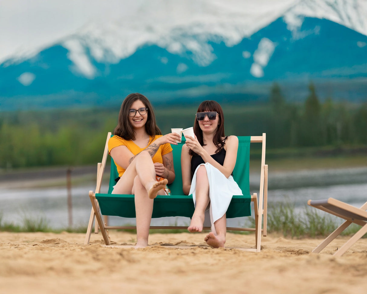 Leżak drewniany REKLAMOWY - Podwójny