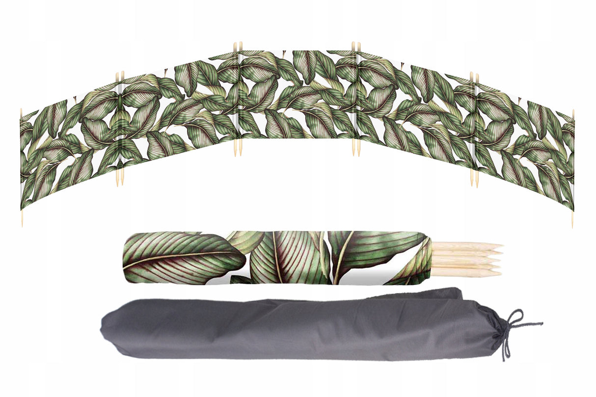 Parawan plażowy 5M ZIELONE LIŚCIE