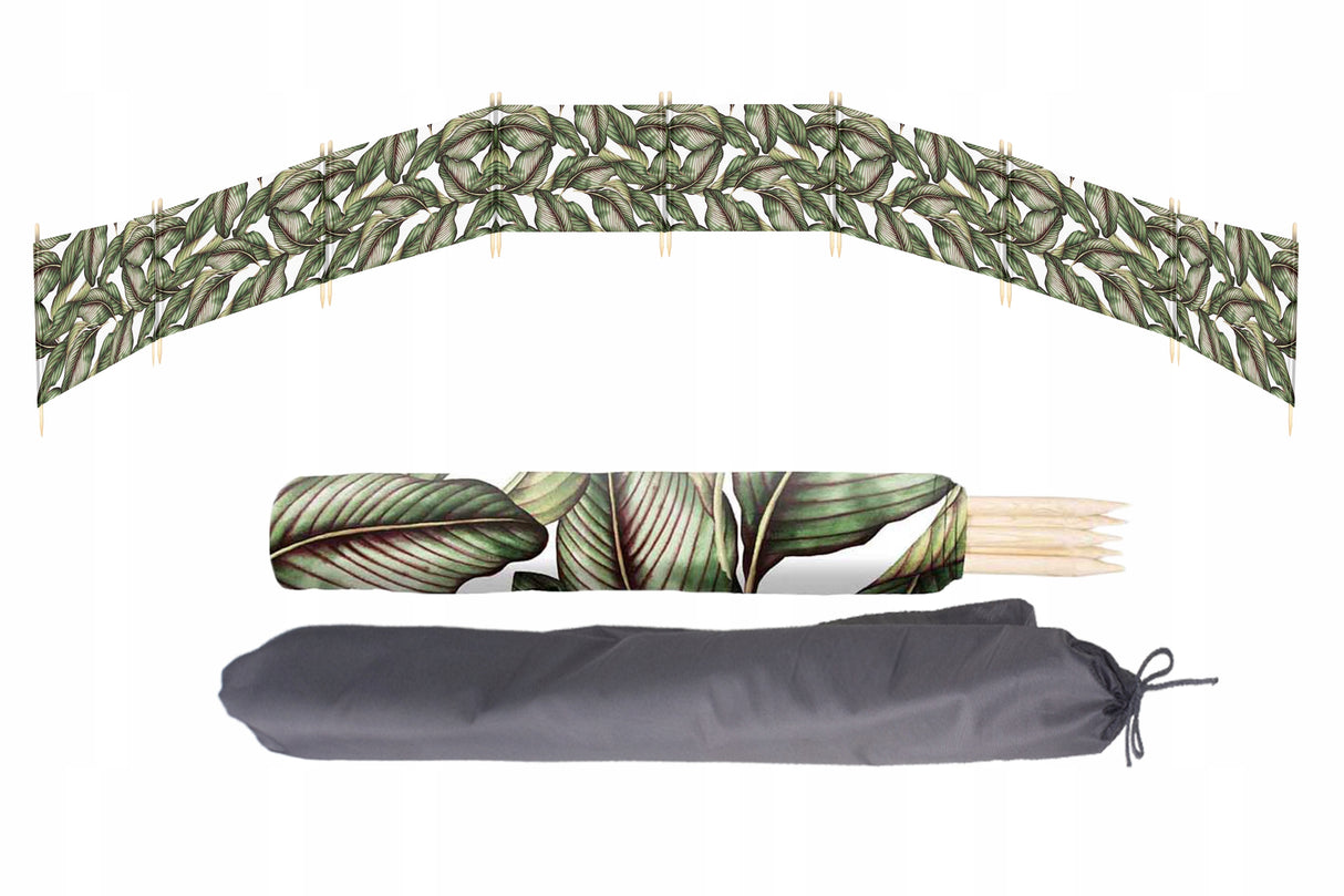 Parawan plażowy 8M ZIELONE LIŚCIE