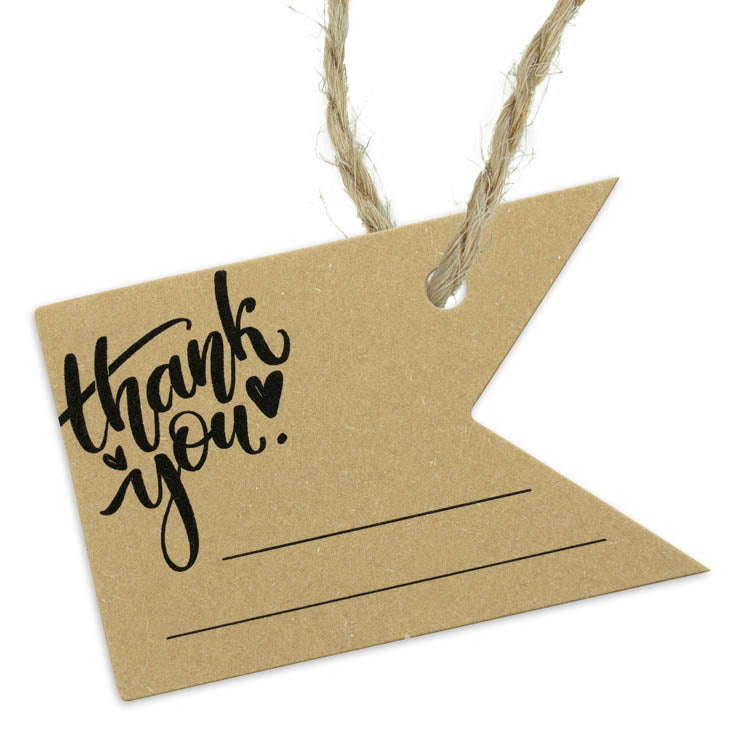 Winietki bileciki do prezentów THANK YOU 10szt.