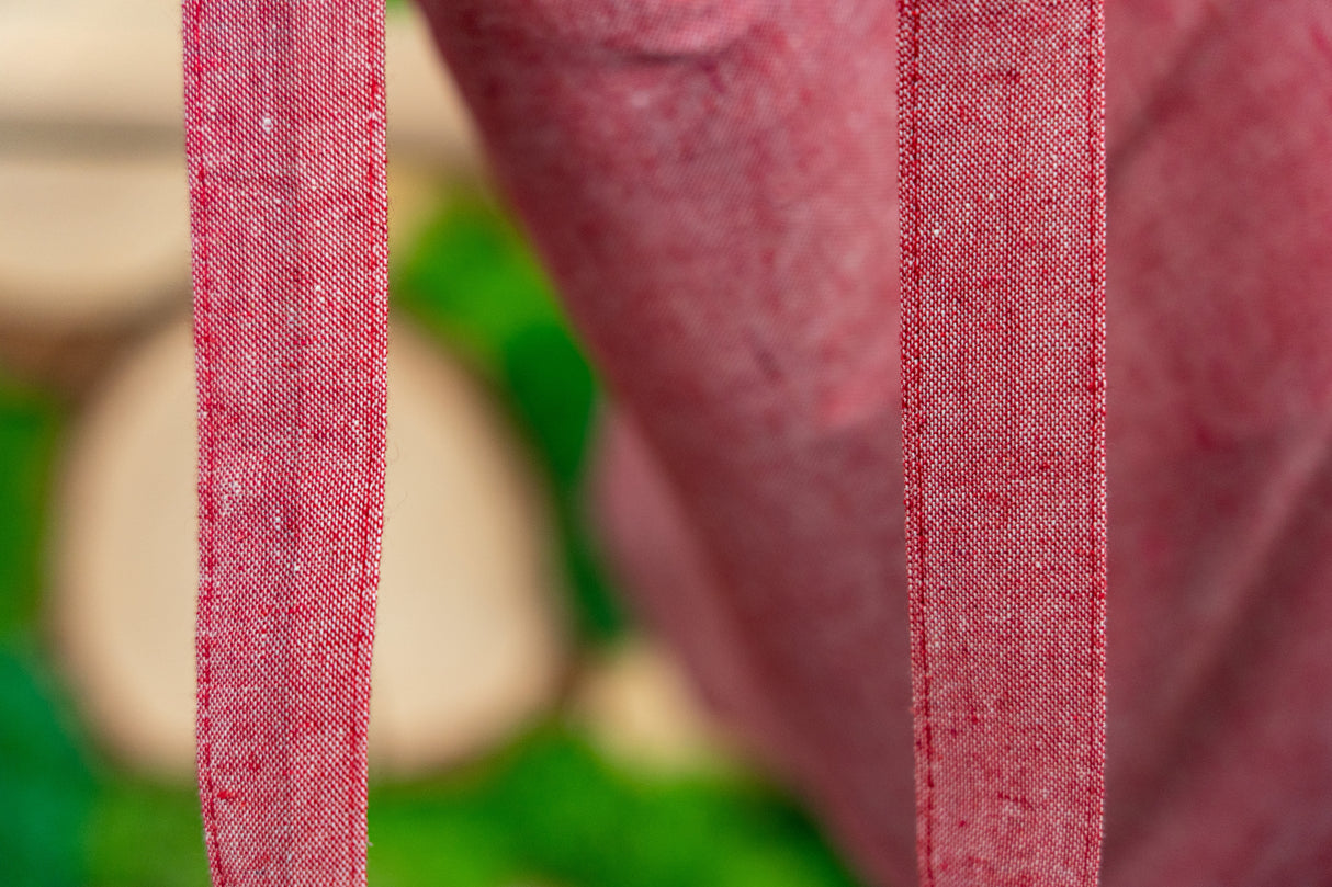 Torba bawełniana 380x420mm Czerwona recykling Uchwyt: 70cm