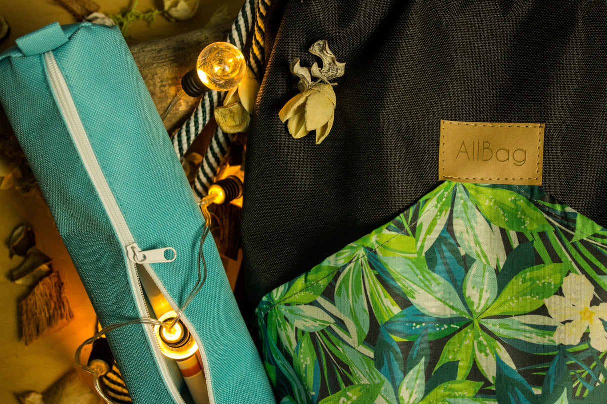 Plecak worek poliestrowy z nadrukiem Premium Boho Czarny + Gratis