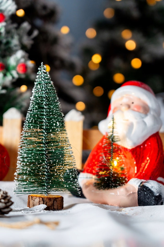 Dekoracyjna CHOINKA z efektem śniegu OŚNIEŻONA 15cm