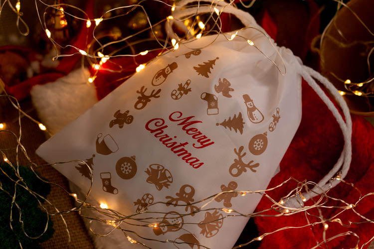 Woreczek poliestrowy 16x21cm Merry Christmas
