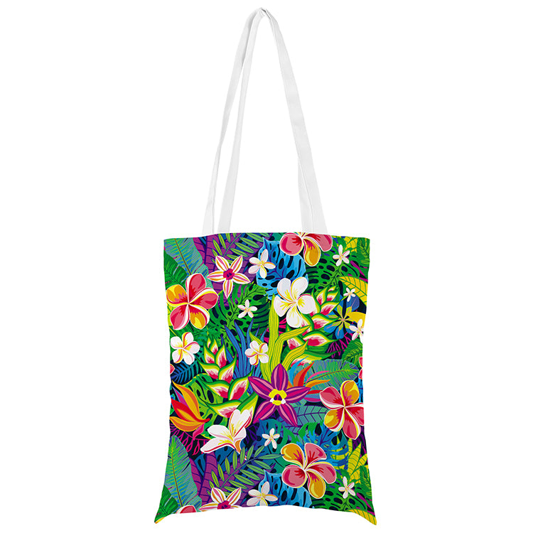 Torba bawełniana 350x450mm TROPIKALNE KWIATY