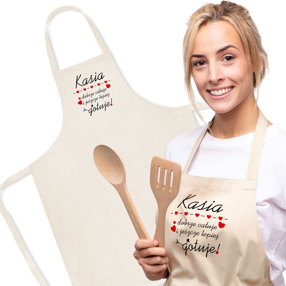 Fartuch bawełniany z nadrukiem - Nie mogę uszczęśliwić wszystkich