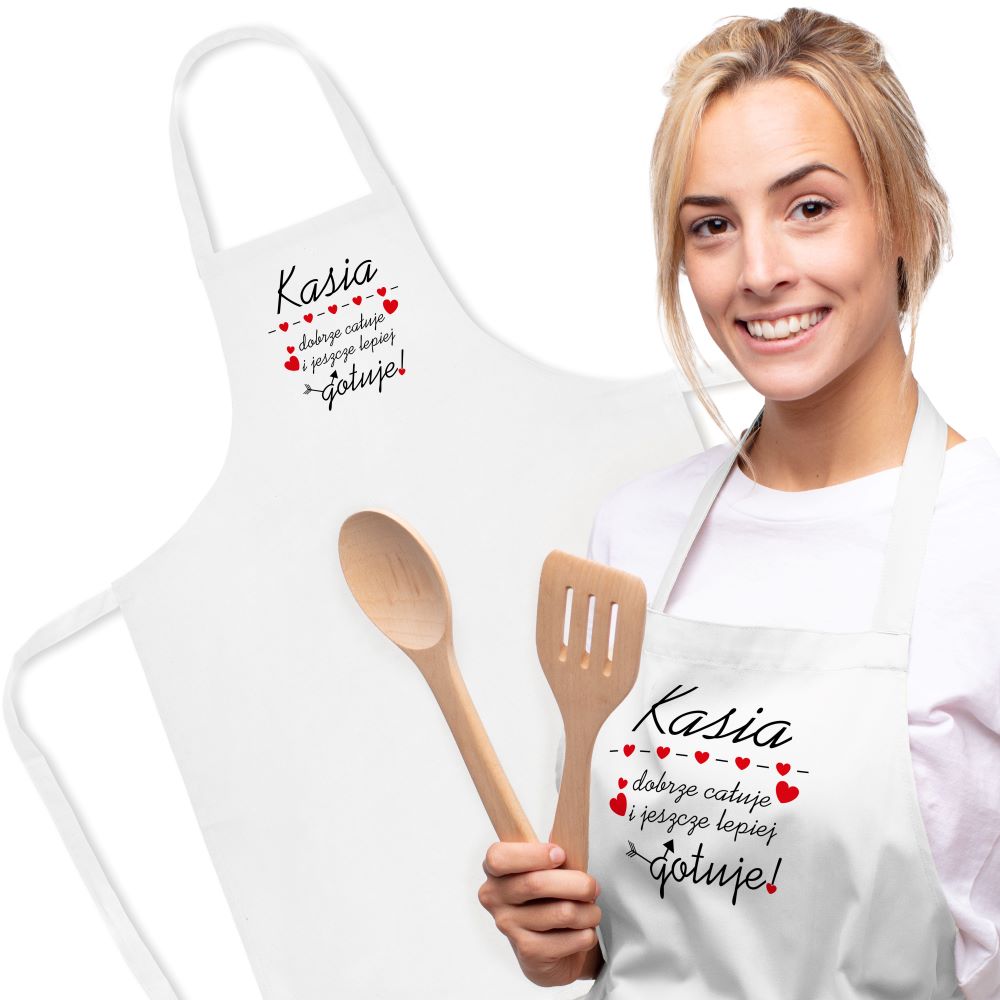 Fartuch bawełniany z nadrukiem - Nie mogę uszczęśliwić wszystkich