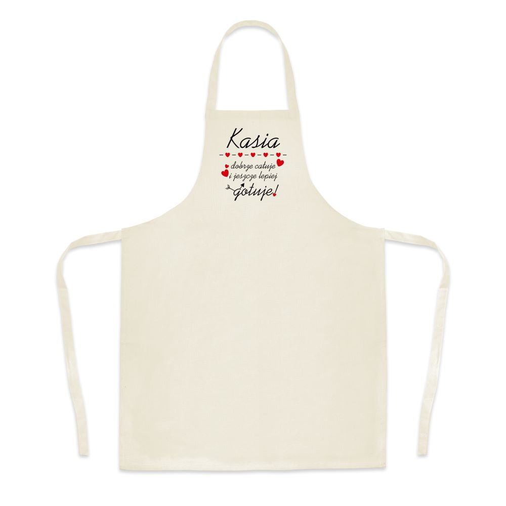 Fartuch bawełniany z nadrukiem - Nie mogę uszczęśliwić wszystkich