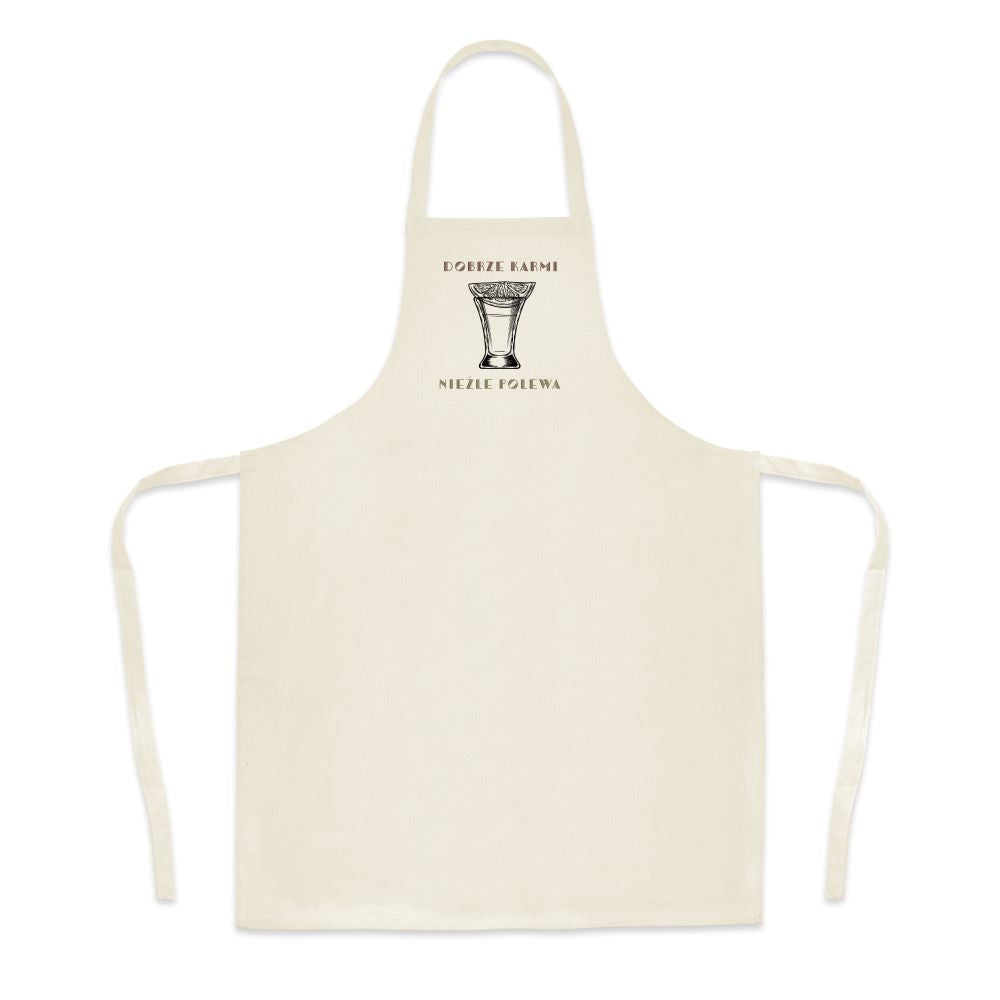 Fartuch bawełniany z nadrukiem - Nie mogę uszczęśliwić wszystkich