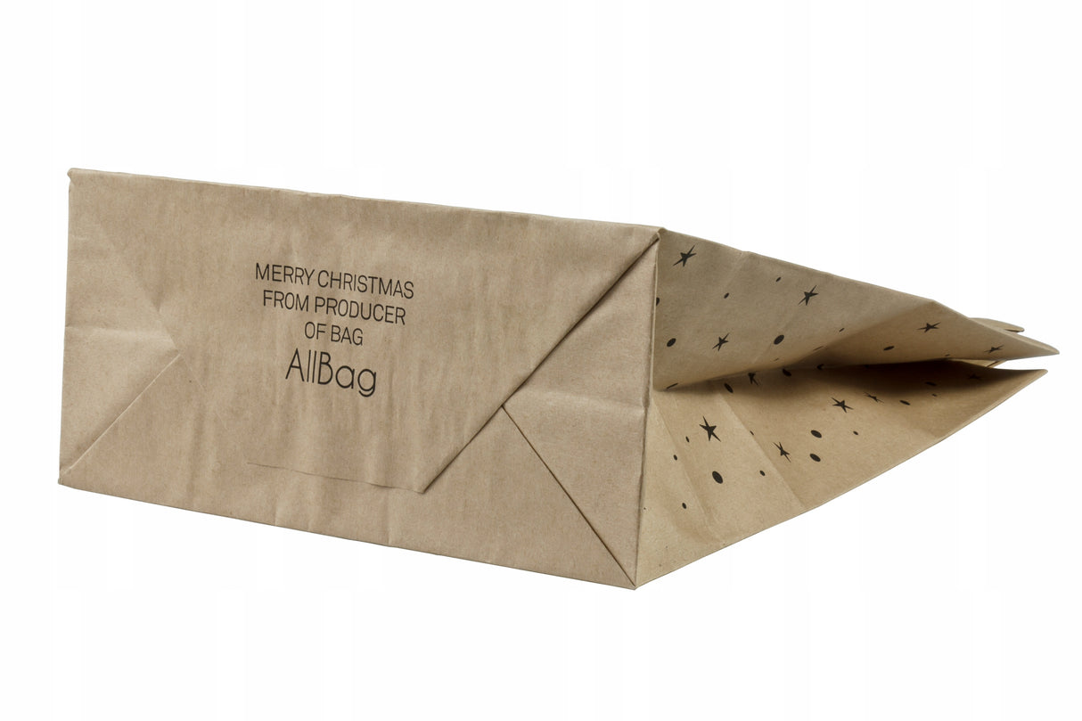 Torba papierowa świąteczna 180x80x230mm Merry Christmas Choinka