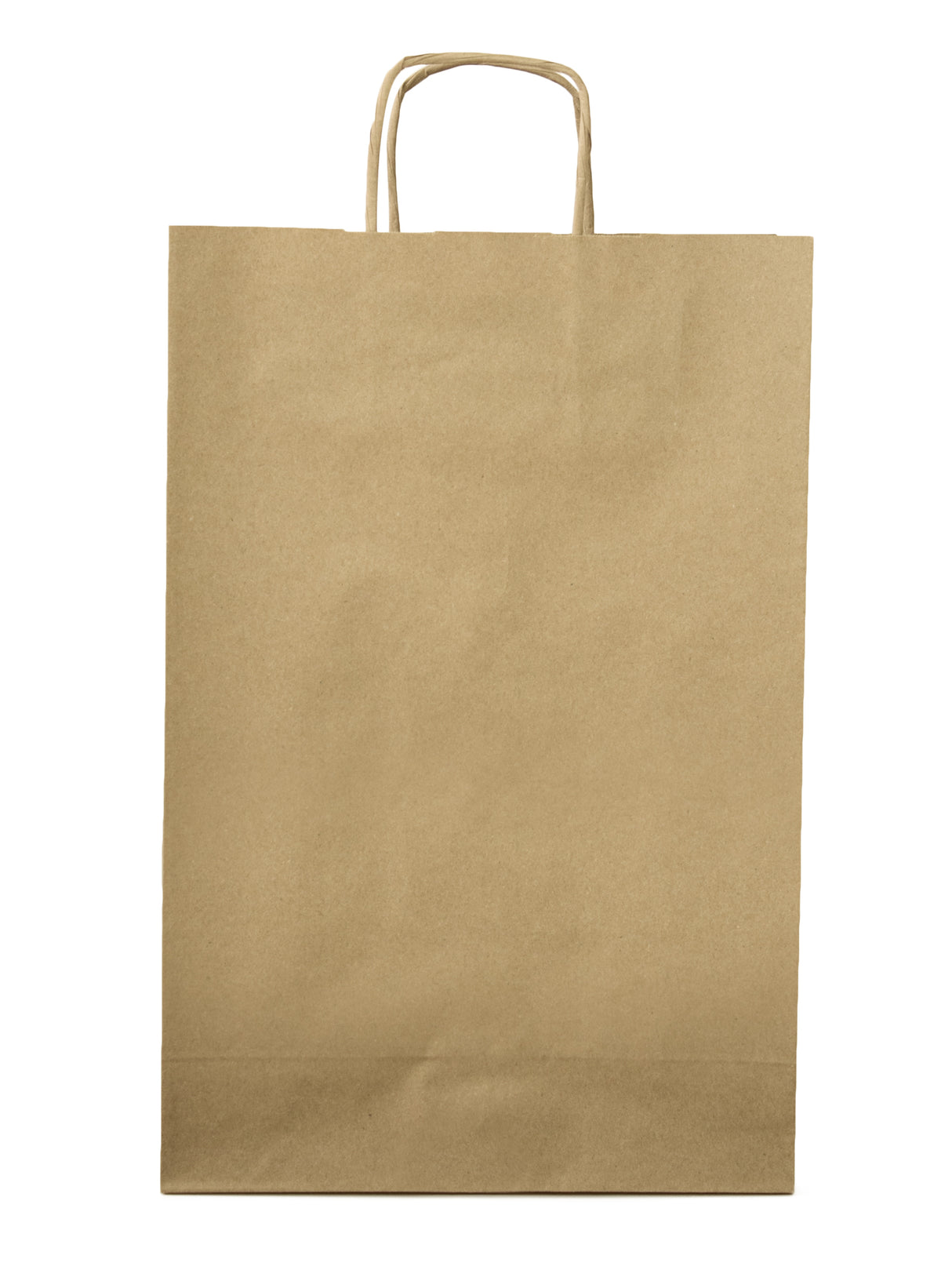 Torba papierowa 240x100x360mm z uchwytem skręcanym Brązowa